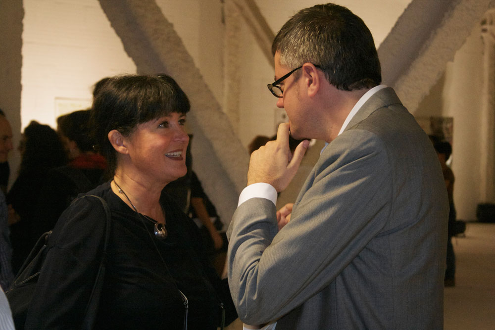 Carmen Baselga, junto con Javier Andrés (La Sucursal)