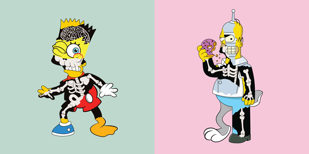 dissenycv.es-Twisted_Toons_Bart_And_Homer-Cote_Escriva