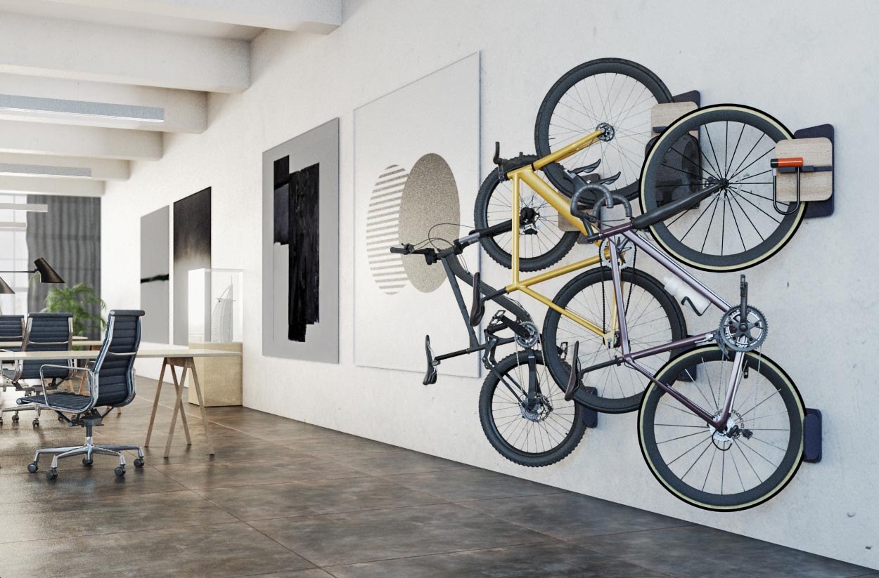 Gavia, un soporte para bicicletas de montaña inspirado en el barro