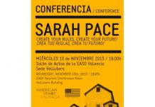 Conferencia de Sarah pace en EASD Velluters de Valencia