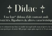 Dídac, nueva fuente didona para titulares y recalcados