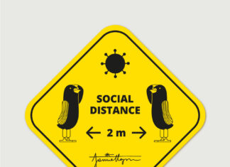 Jaime Hayon diseña una señalética para promover la distancia social
