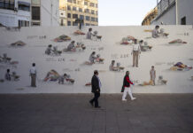 Un mural de Escif para recordar al Equipo Crónica